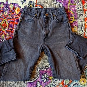 Vintage Wrangler Black HighRise Straight Leg Jeans Size 26x32